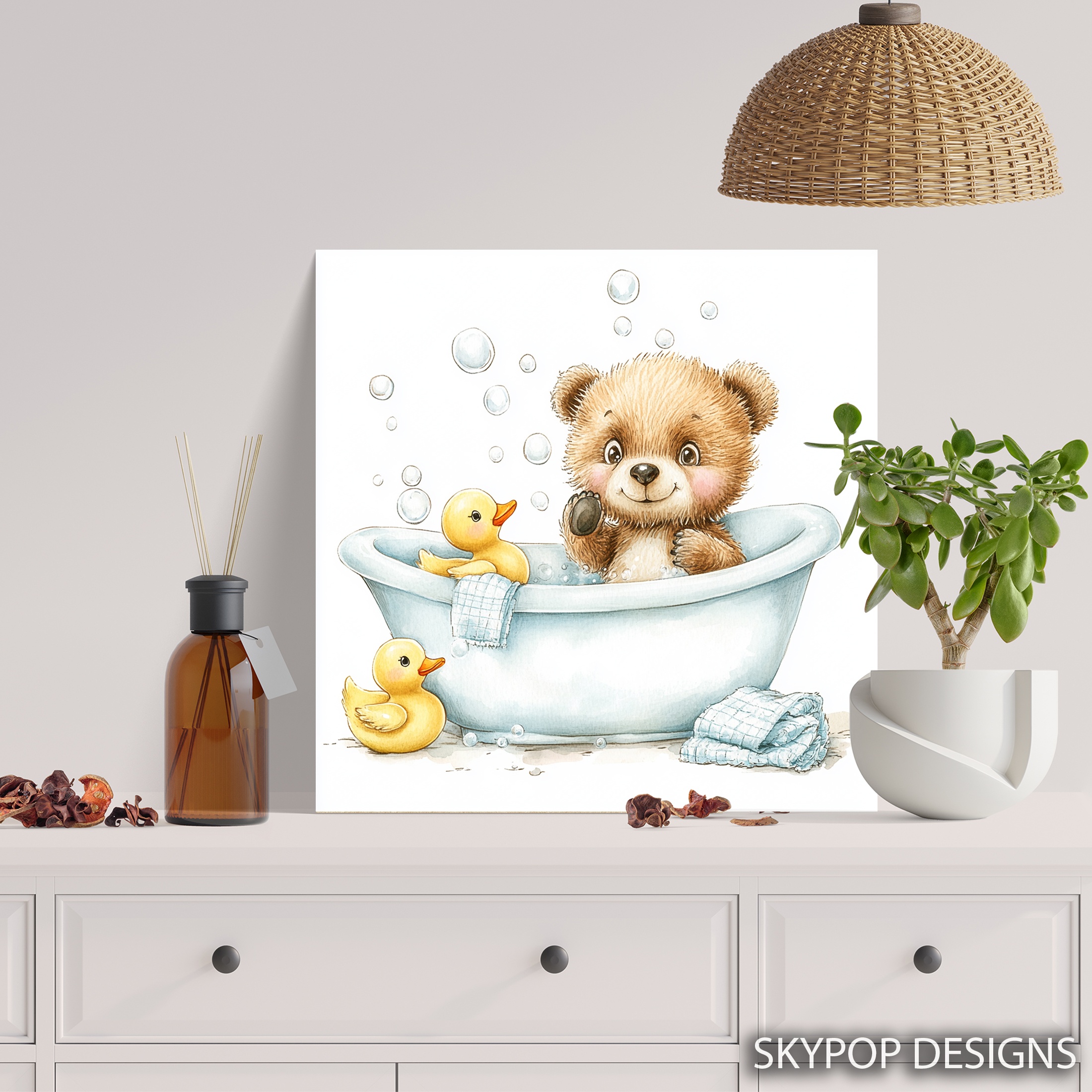 5.jpg Bear and Duck Bath Art