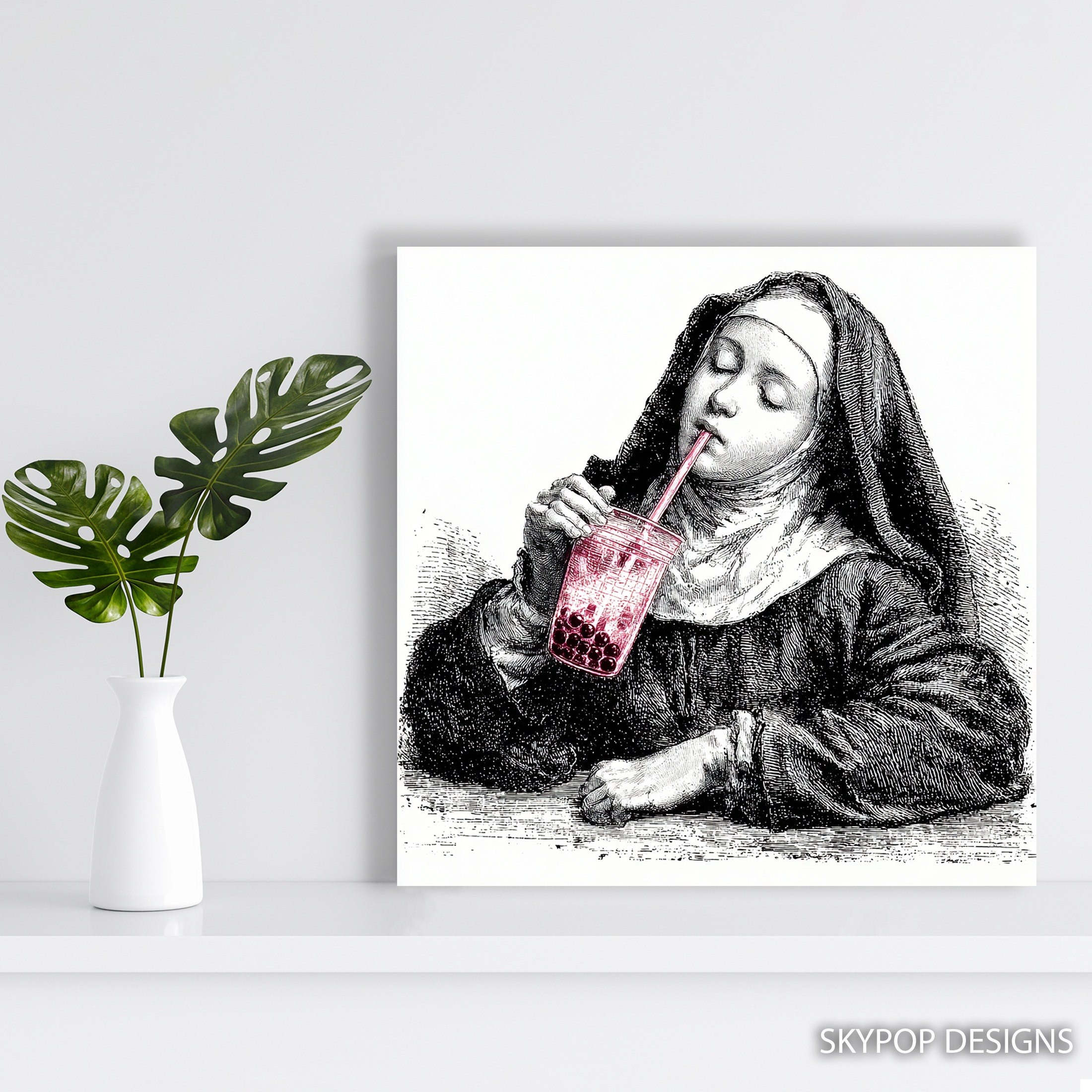 5.jpg Nun Bubble Tea Art