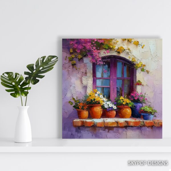 Vibrant Window Garden Art