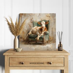 Cow Armchair Art