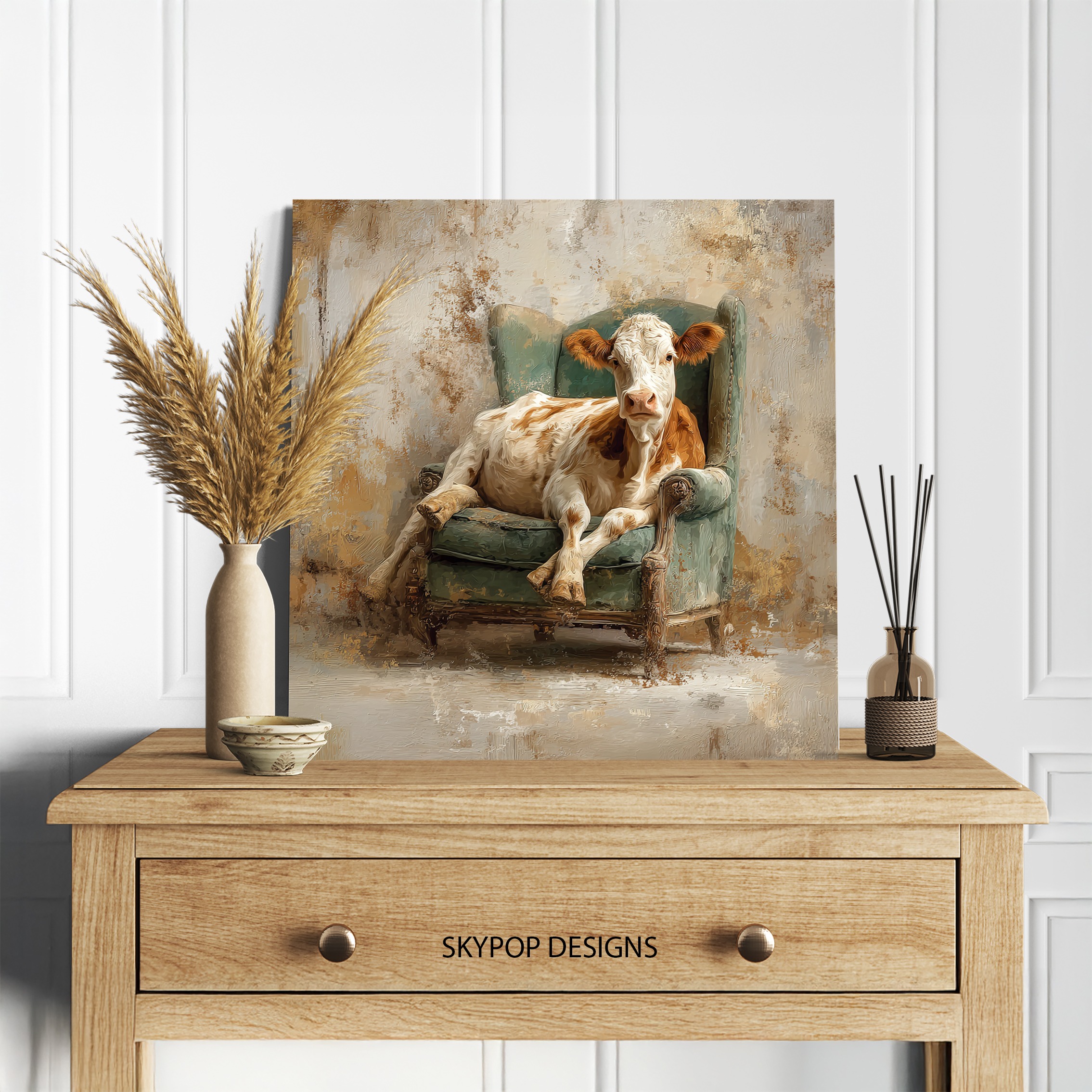 5.jpg Cow Armchair Art