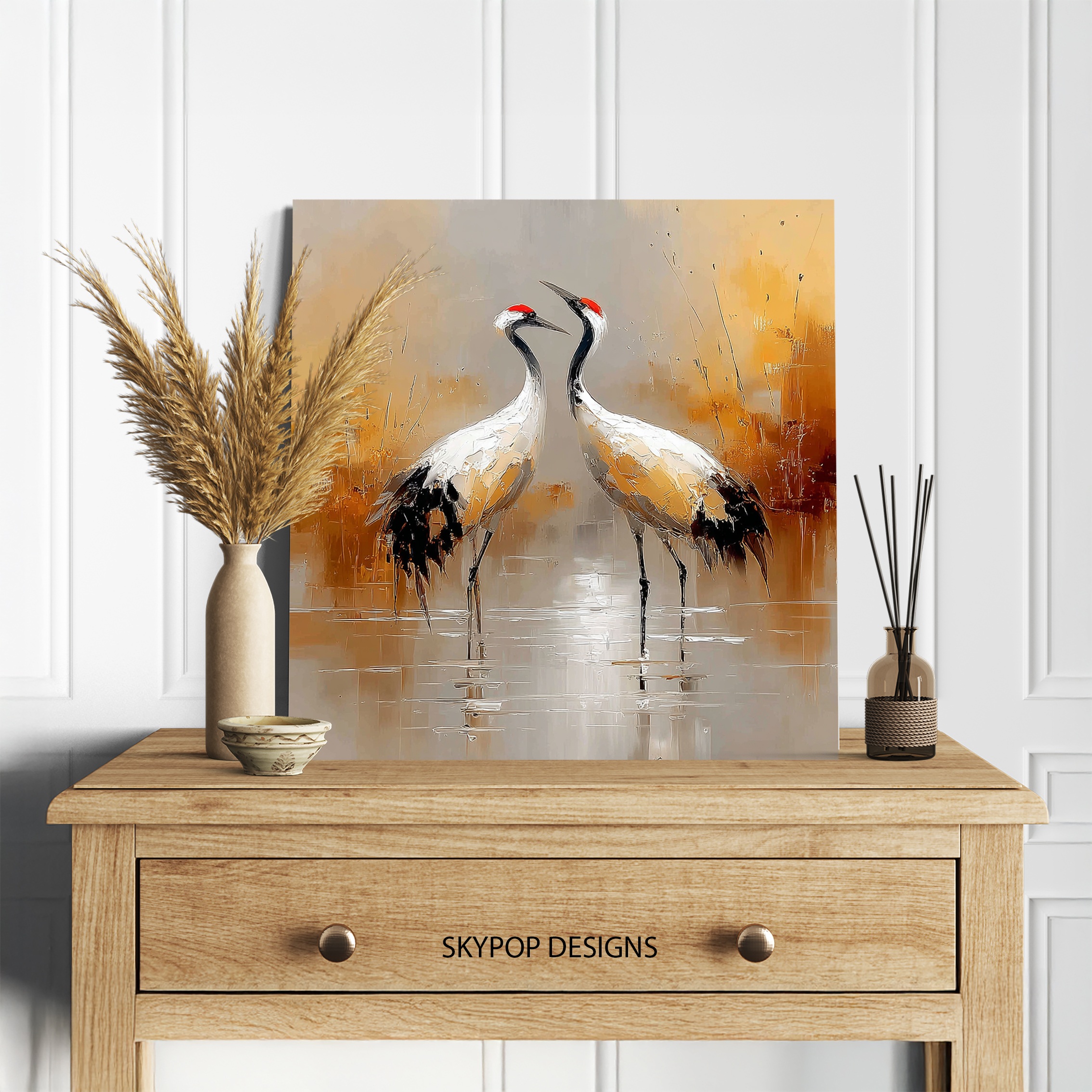 5.jpg Crane Pair Art
