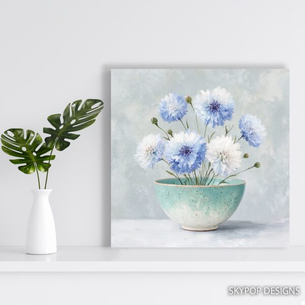 Blue Cornflower Art