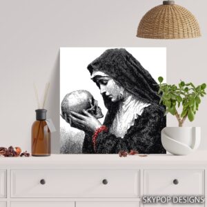 Skull Contemplation Art