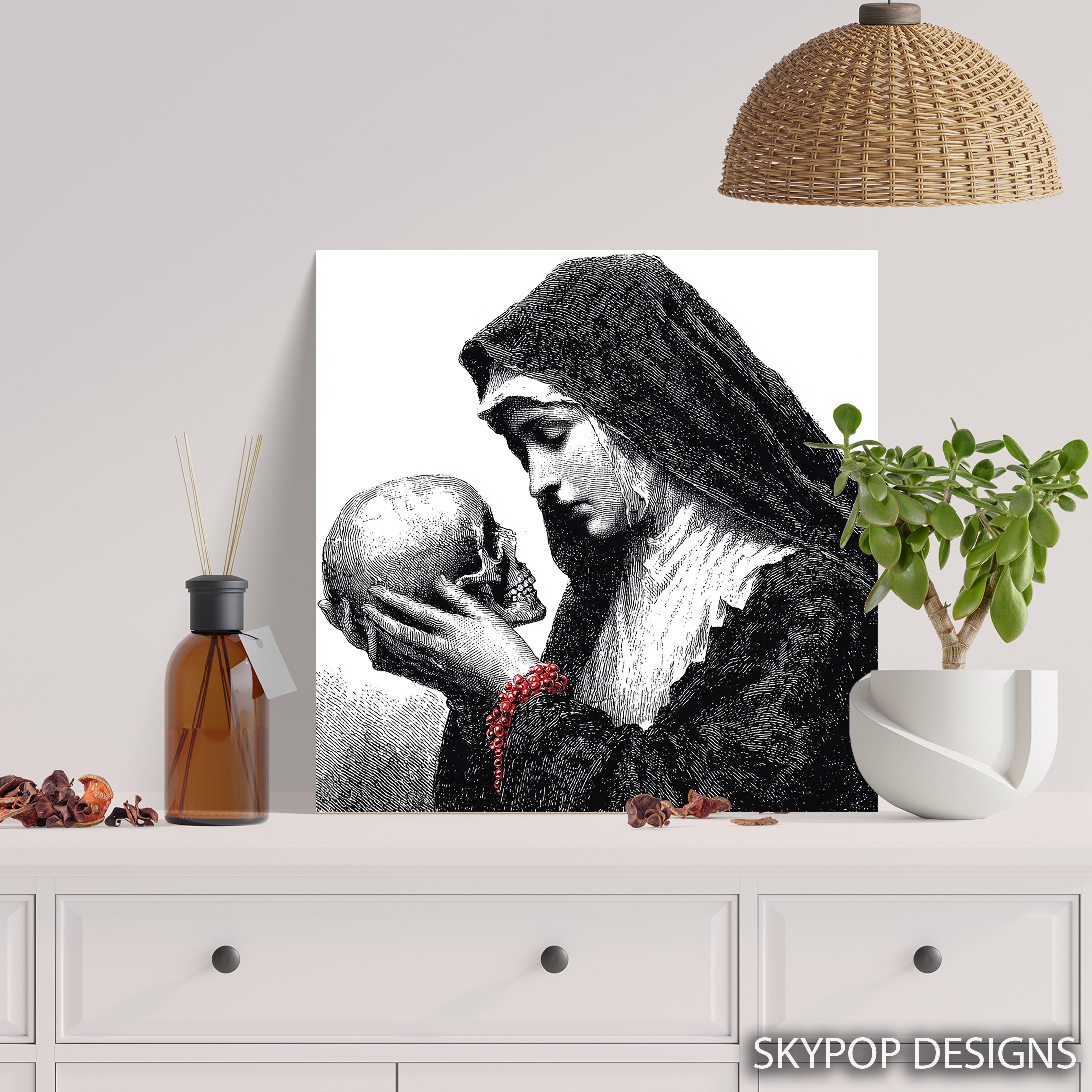 5.jpg Skull Contemplation Art