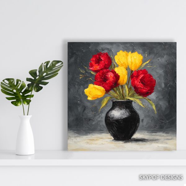 Red and Yellow Tulips Art