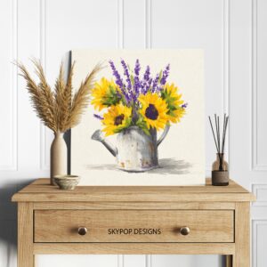 Sunflower Lavender Art