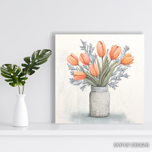 Tulip Mason Jar Art