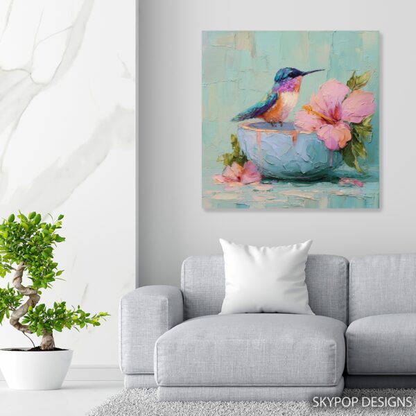 Hummingbird Hibiscus Art