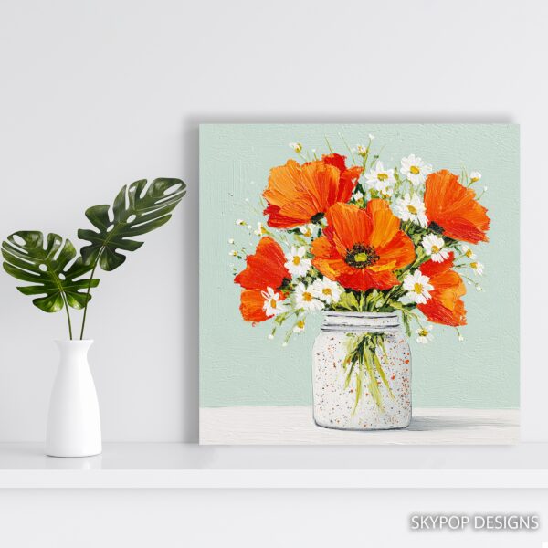 Vibrant Poppy Bouquet Art