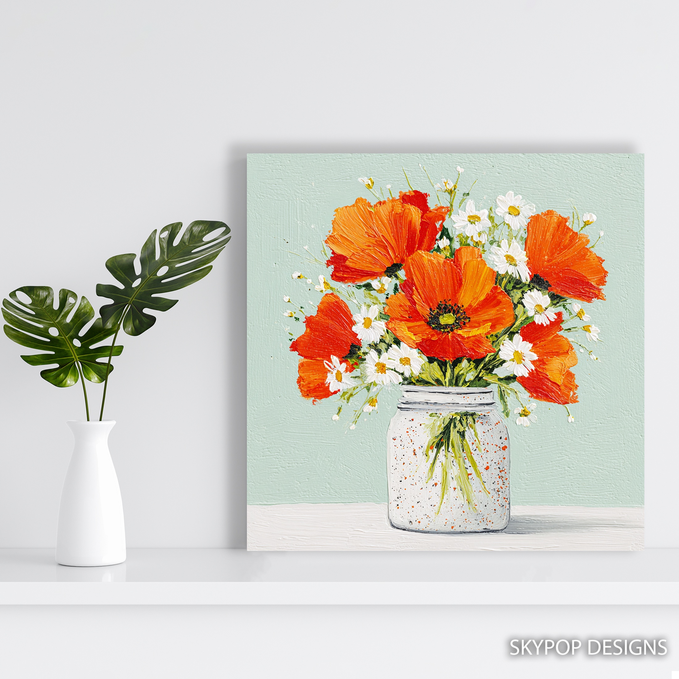 5.jpg Vibrant Poppy Bouquet Art