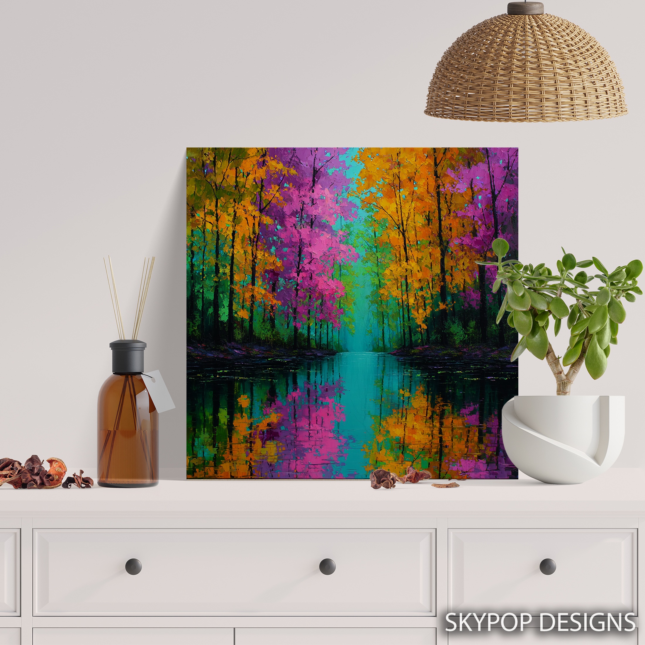 5.jpg Vibrant Forest Reflection Art