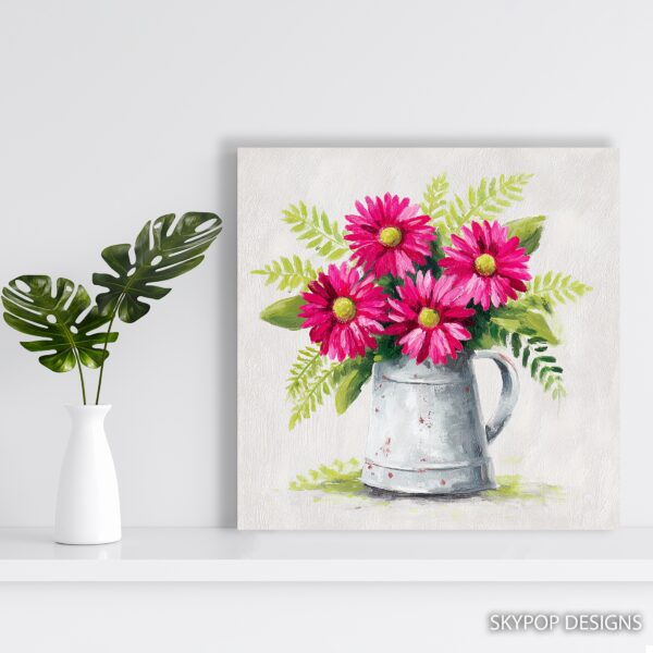 Rustic Daisy Bouquet Art
