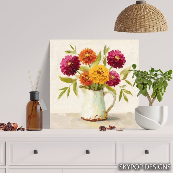 Zinnia Bouquet Art