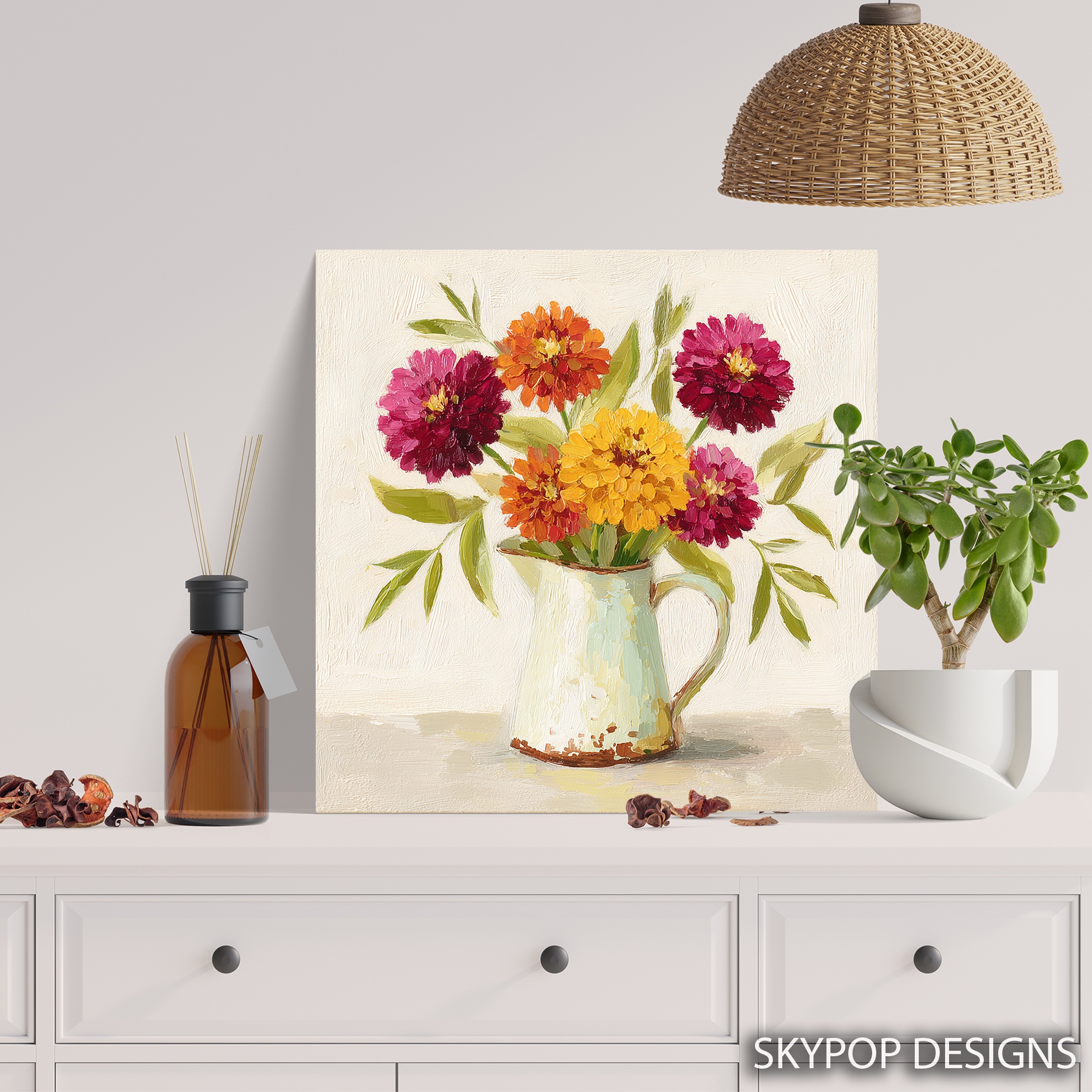 5.jpg Zinnia Bouquet Art