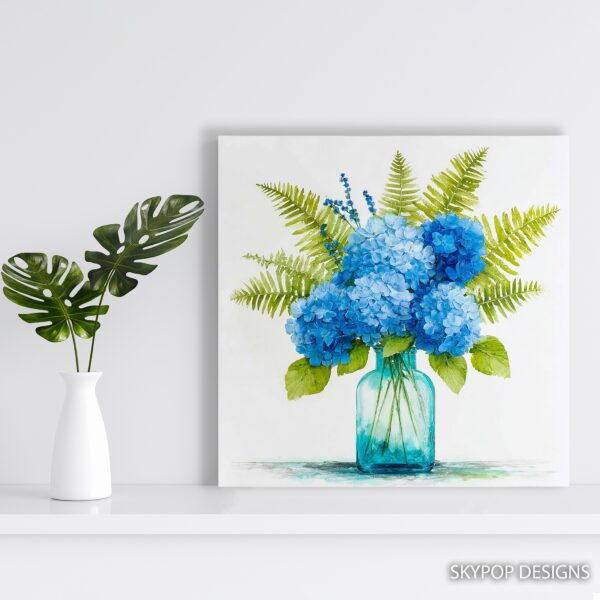 Blue Hydrangea Art