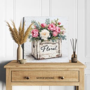 Rustic Floral Box Art