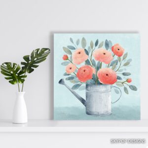 Watering Can Bouquet Art