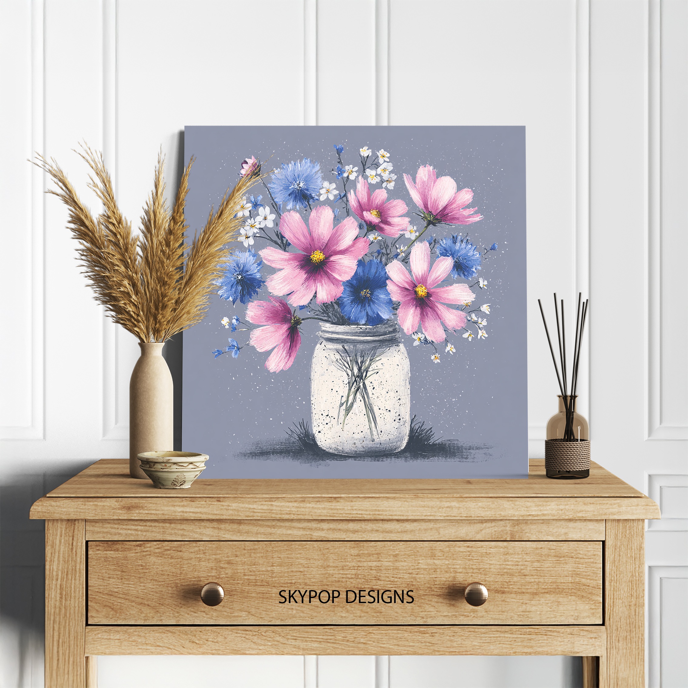 5.jpg Mason Jar Flower Bouquet Art