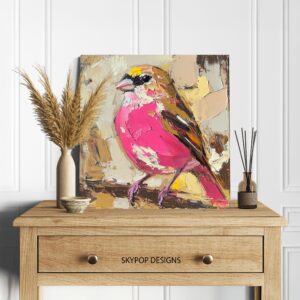 Pink Finch Art
