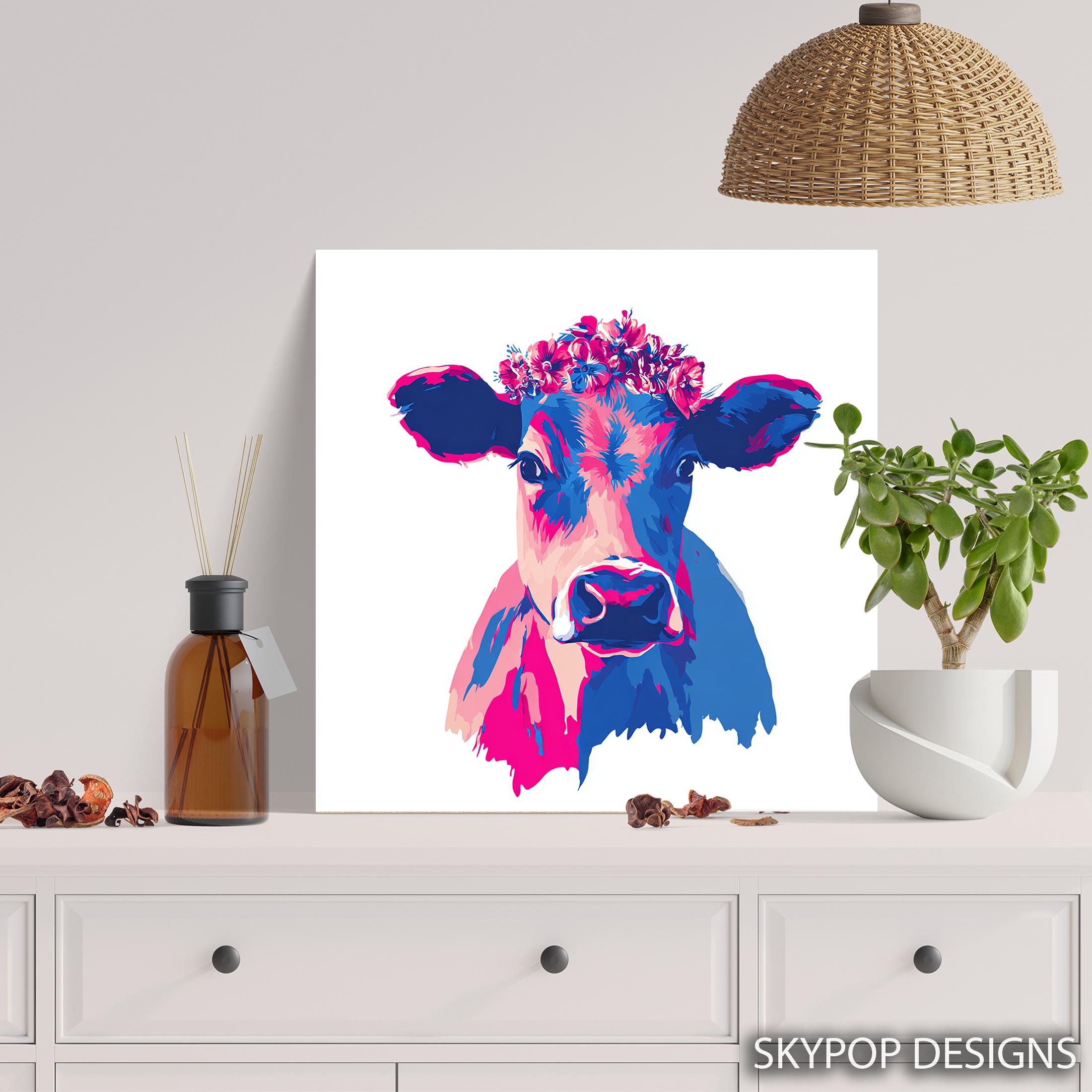 5.jpg Cow Floral Art