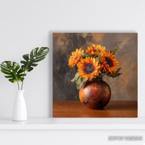 Sunflower Vase Art