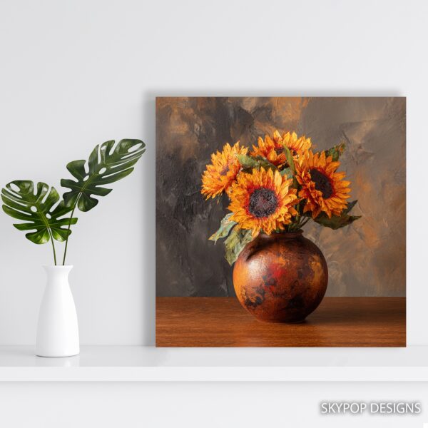 Sunflower Vase Art