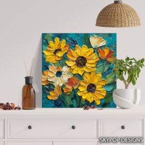 Sunflower Burst Art