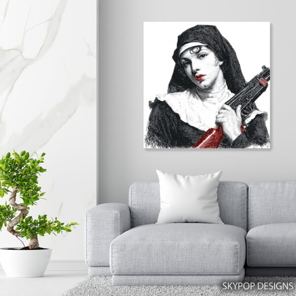 Nun with Gun Art