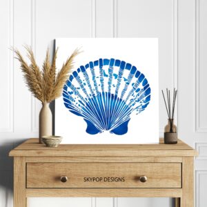 Blue Seashell Art