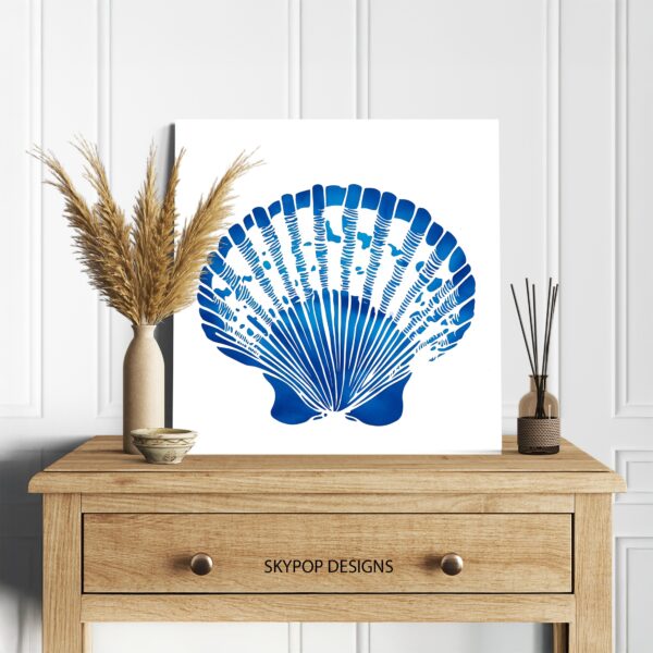 Blue Seashell Art