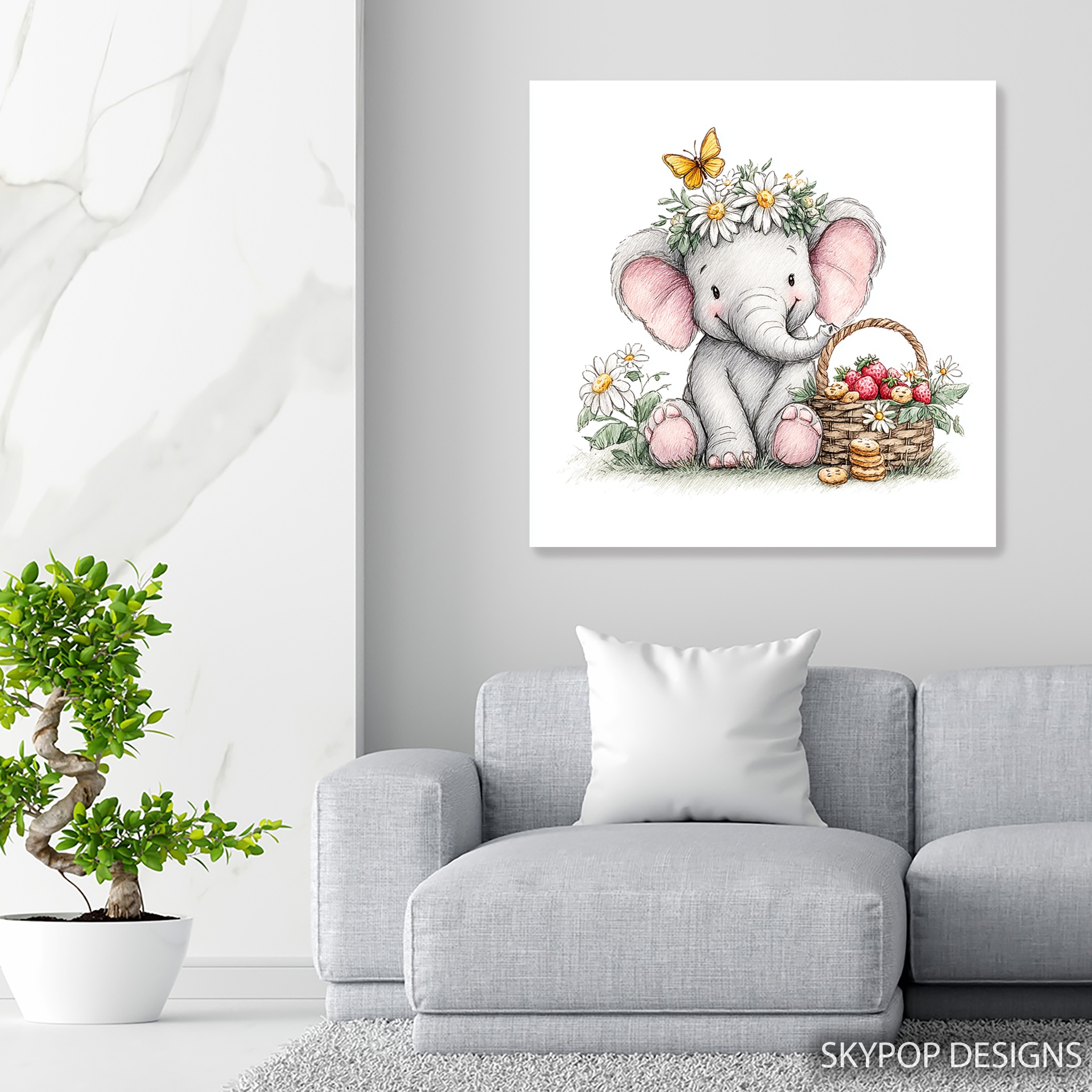 5.jpg Baby Elephant Art