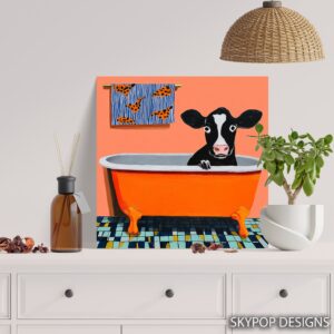 Cow Bath Time Art