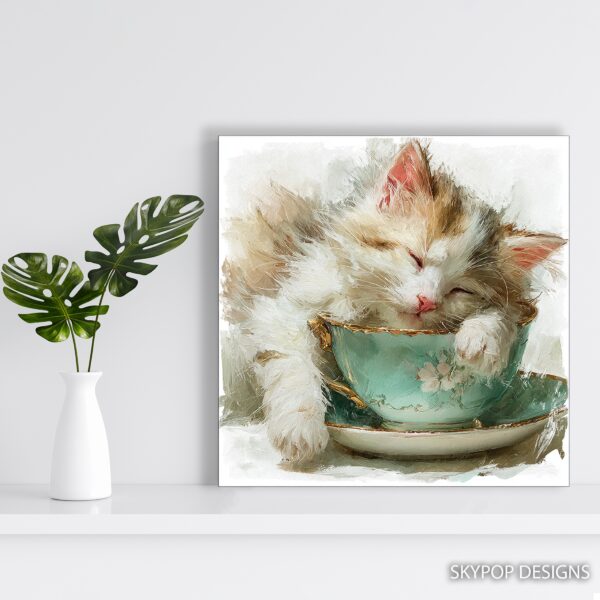 Sleepy Kitten Art