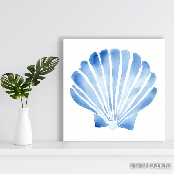 Blue Seashell Art