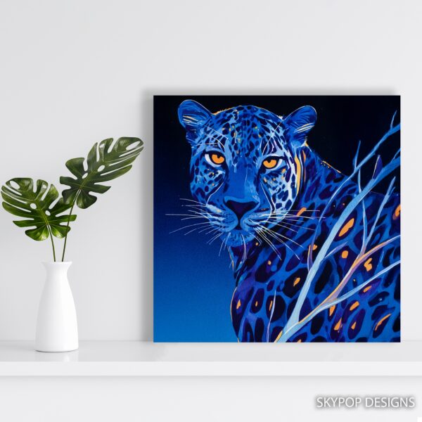 Blue Leopard Art