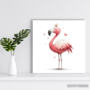 Flamingo Crown Art