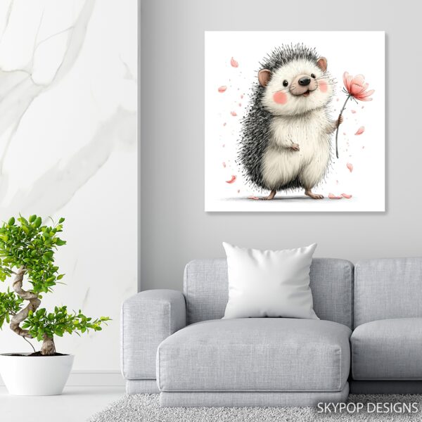 Hedgehog Flower Art