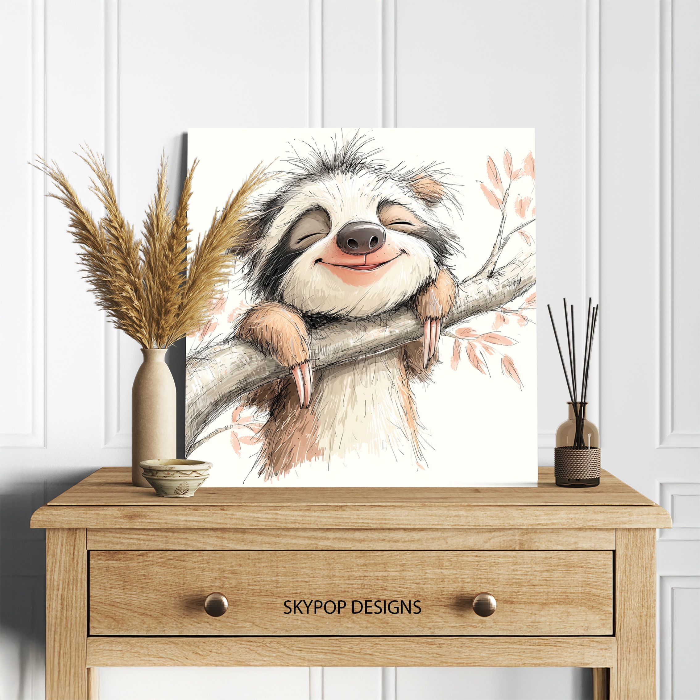 5.jpg Smiling Sloth Art
