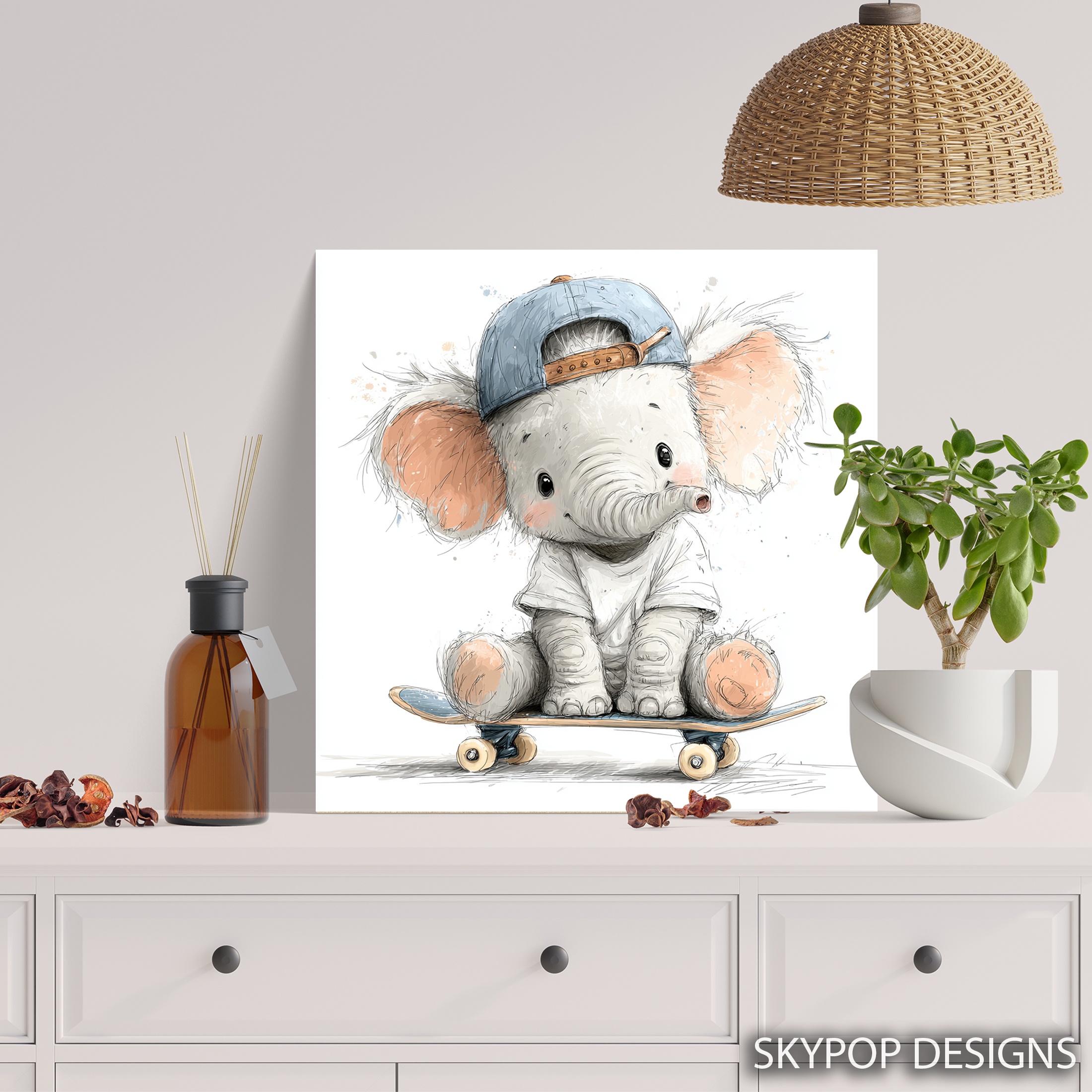 5.jpg Elephant Skateboard Art