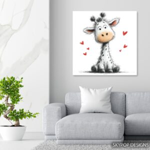 Giraffe Love Art