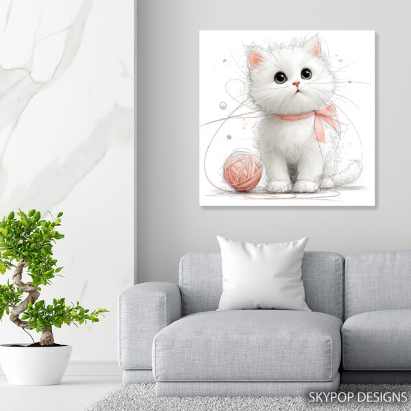 White Kitten Art