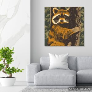 Raccoon Tree Art