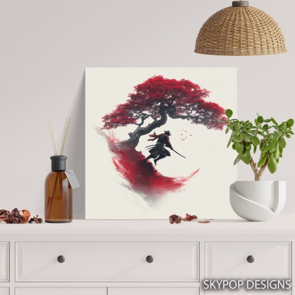 Red Tree Samurai Art