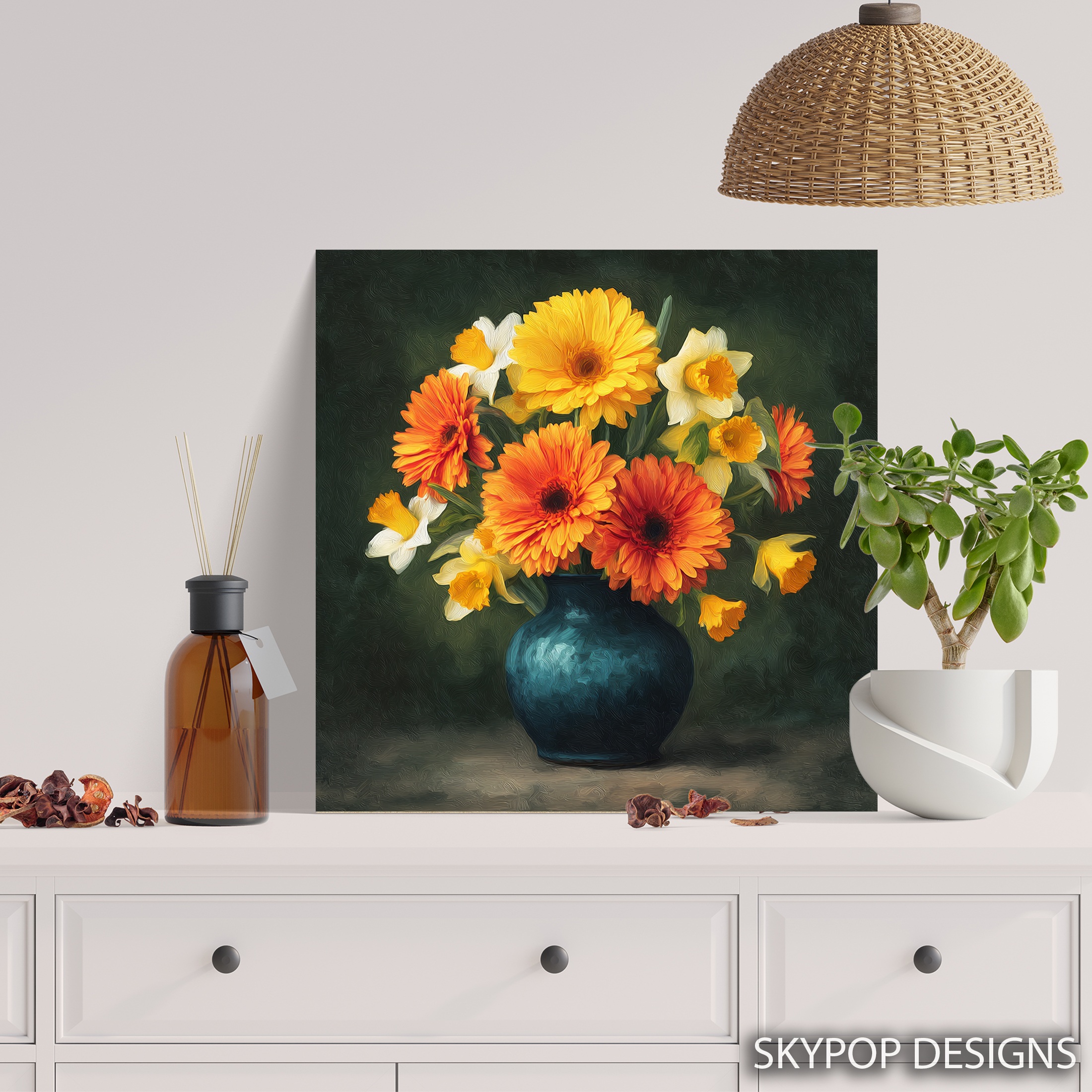 5.jpg Gerbera Daffodil Bouquet Art