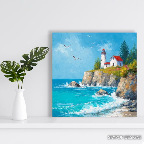 Seagull Lighthouse Art