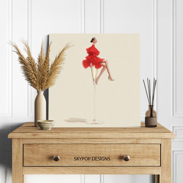 Champagne Glass Fashion Art