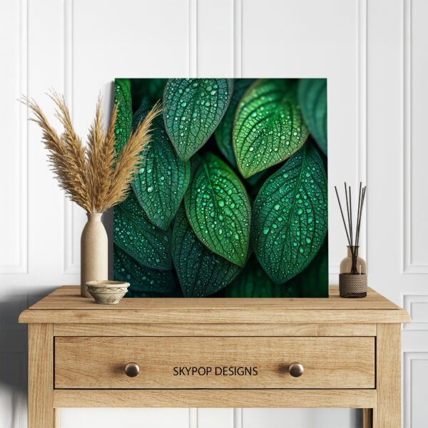 Dewy Leaf Close-up Art