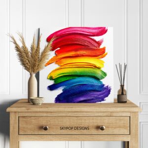 Rainbow Brushstrokes Art