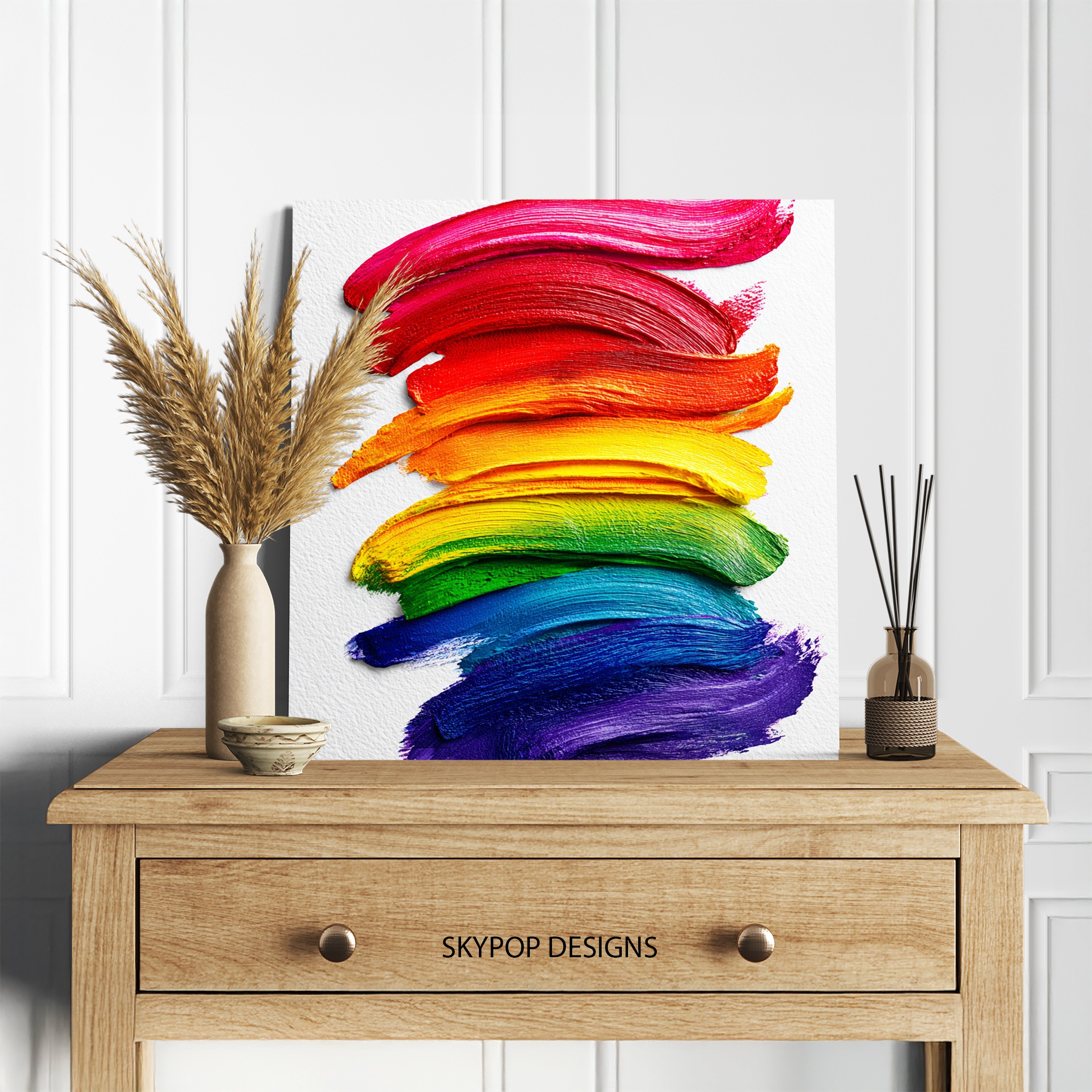 5.jpg Rainbow Brushstrokes Art